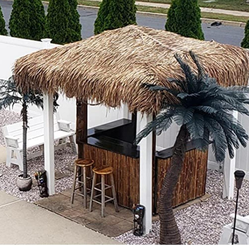 D7 Artificial Synthetic Palm Tiki Thatch Roll 24"x 17' D7 Artificial Synthetic Palm Tiki Thatch Roll 24"x 17'