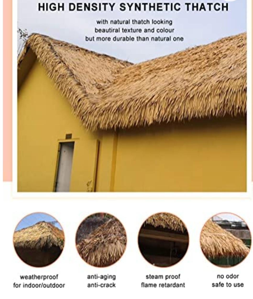 D5 Artificial Synthetic Palm Tiki Thatch Roll 24"x 20' D5 Artificial Synthetic Palm Tiki Thatch Roll 24"x 20'