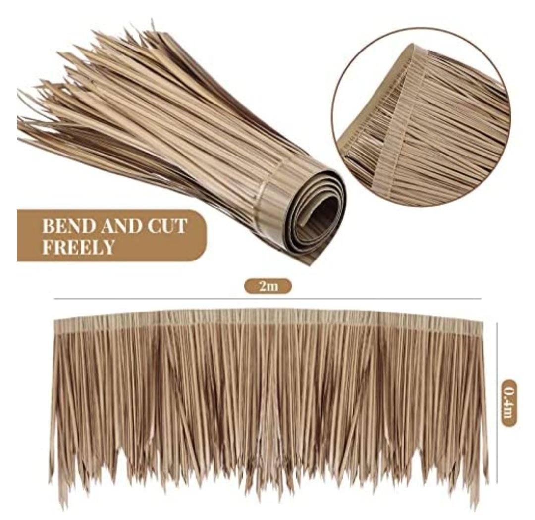 D7 Artificial Synthetic Palm Tiki Thatch Roll 24"x 20' D7 Artificial Synthetic Palm Tiki Thatch Roll 24"x 20'