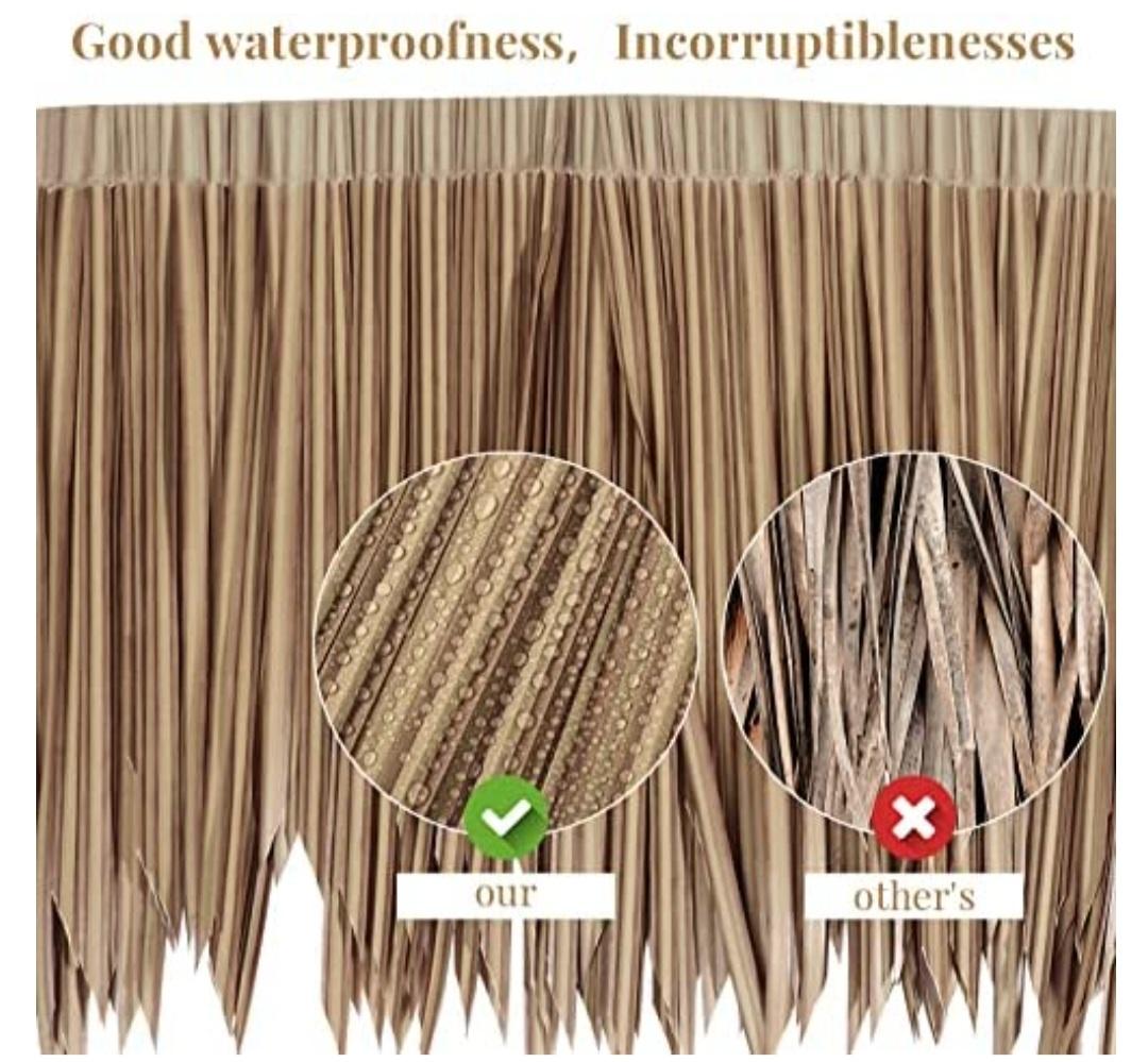 D7 Artificial Synthetic Palm Tiki Thatch Roll 24"x 8'