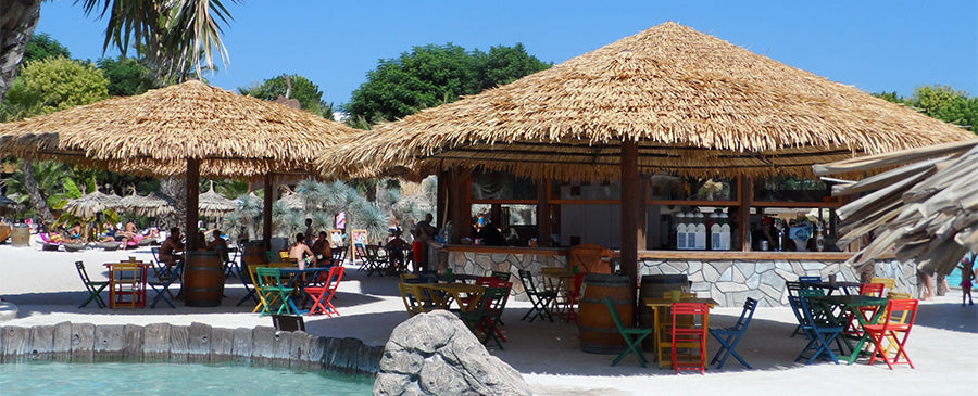 C5 Synthetic Artificial Thatch Panel 38"Lx24"H "Class A Fire Rated" - Palapa Umbrella Thatch Company Online C5 Synthetic Artificial Thatch Panel 38"Lx24"H "Class A Fire Rated" - Palapa Umbrella Thatch Company Online