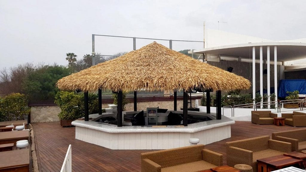C5 Synthetic Artificial Thatch Panel 38"Lx24"H "Class A Fire Rated" - Palapa Umbrella Thatch Company Online C5 Synthetic Artificial Thatch Panel 38"Lx24"H "Class A Fire Rated" - Palapa Umbrella Thatch Company Online
