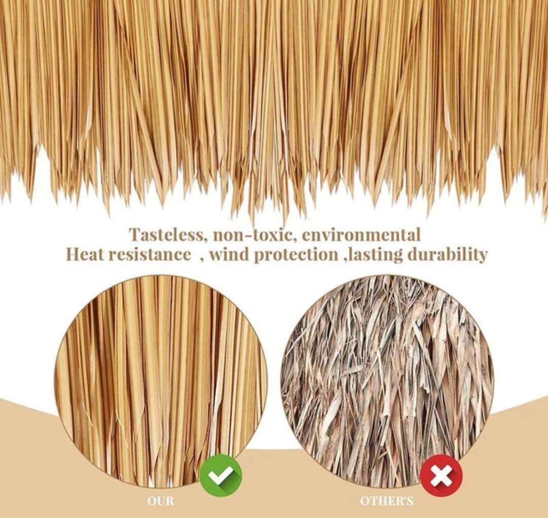 D5 Artificial Synthetic Palm Tiki Thatch Roll 24"x 12' D5 Artificial Synthetic Palm Tiki Thatch Roll 24"x 12'