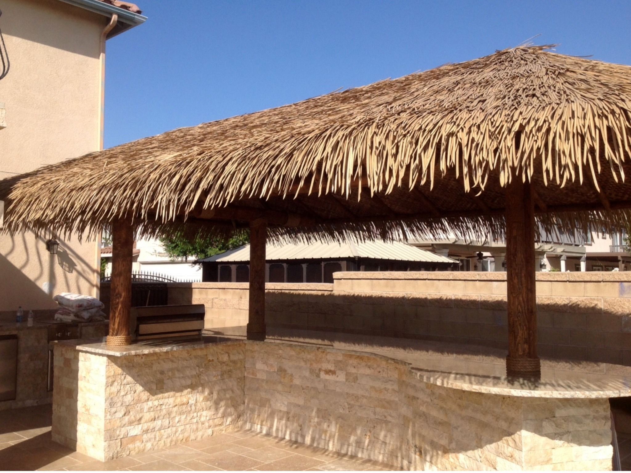 C7 Synthetic Artificial Thatch Panel 38"Lx24"H "Class A Fire Rated" - Palapa Umbrella Thatch Company Online C7 Synthetic Artificial Thatch Panel 38"Lx24"H "Class A Fire Rated" - Palapa Umbrella Thatch Company Online