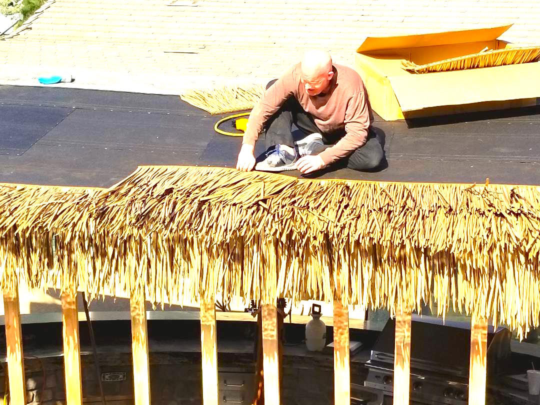 C5 Synthetic Artificial Thatch Panel 38"Lx24"H "Class A Fire Rated" - Palapa Umbrella Thatch Company Online C5 Synthetic Artificial Thatch Panel 38"Lx24"H "Class A Fire Rated" - Palapa Umbrella Thatch Company Online