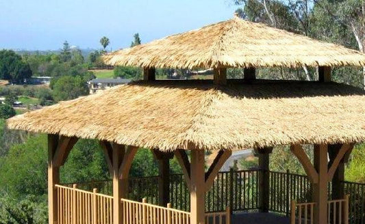 C5 Synthetic Artificial Thatch Panel 38"Lx24"H "Class A Fire Rated" - Palapa Umbrella Thatch Company Online