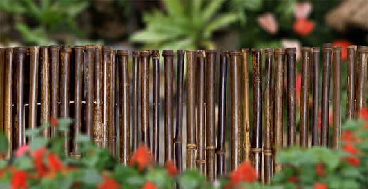 Bamboo Fence Natural Black 1" x 6' x 8'