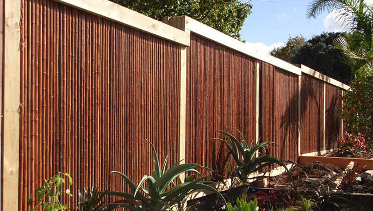 Bamboo Fence Mahogany 1" x 4' x 8'