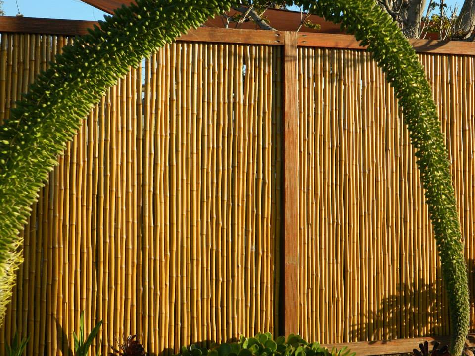 Carbonized Bamboo Fencing from Sunset Bamboo